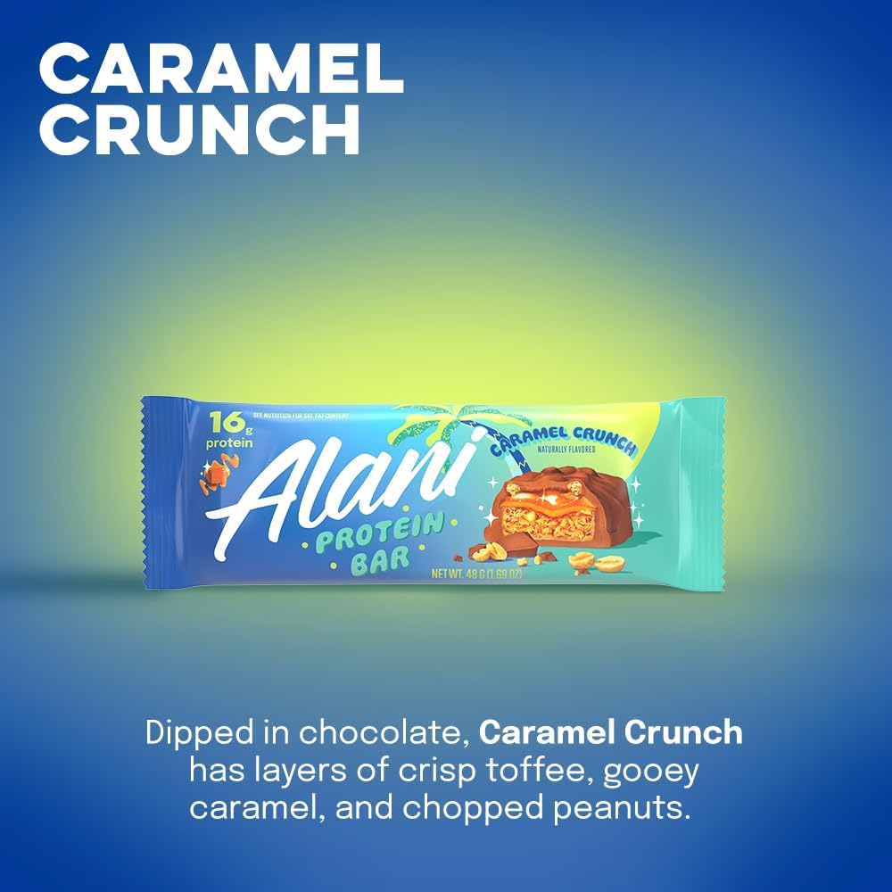 Alani Nu Protein Bars | Low-Carb Healthy Snacks | 12 Individually Wrapped Bars