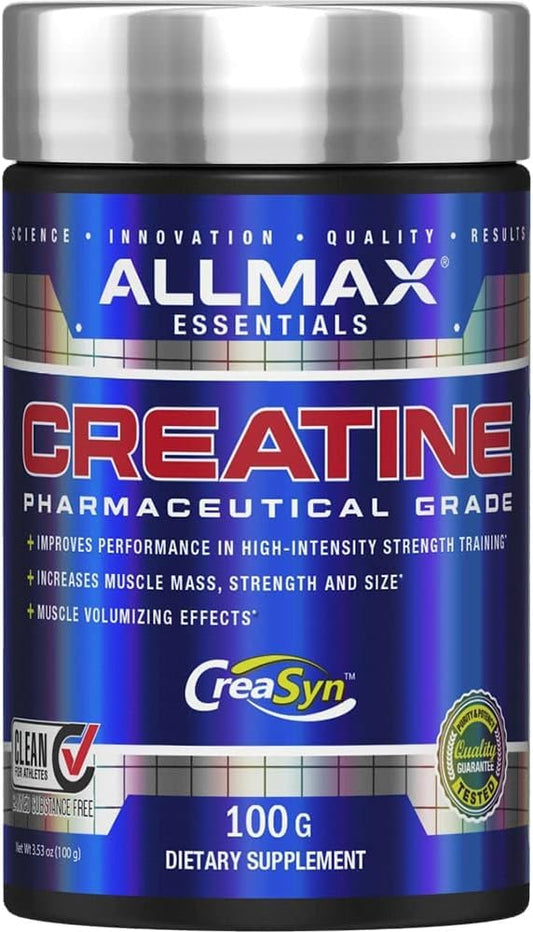 ALLMAX Nutrition - Creatine Powder - 100% Pure Micronized Creatine Monohydrate - Pharmaceutical Grade Creatine, 100 Gram