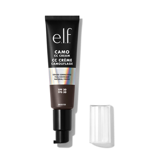 e.l.f. Camo CC Cream, Color Correcting Medium-To-Full Coverage Foundation, Improves Skin Texture & Tone, Vegan & Cruelty-Free, Rich 660 N