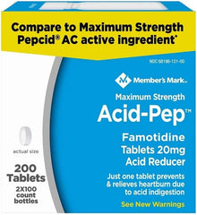 Member’s Mark Acid-Pep Famotidine Tablets, 20 mg (100 ct., 2pk.)