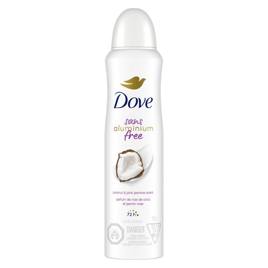 Dove Aluminum Free Déodorant for Soft Underarms, for Soft Underarms, Coconut & Pink Jasmine Scent, 74g