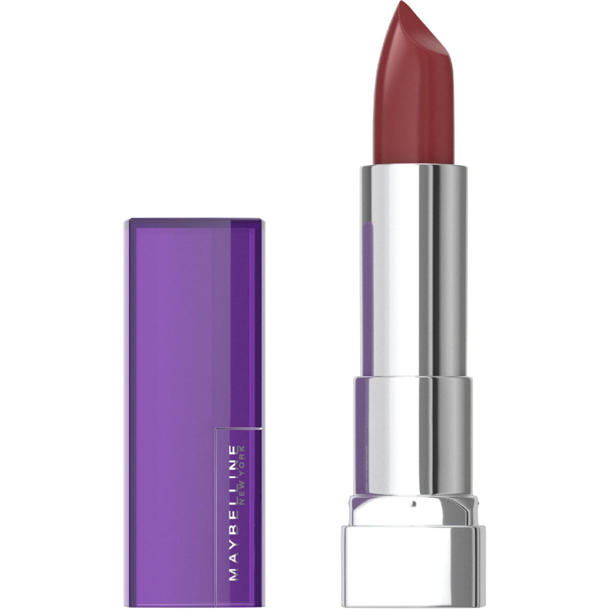 Maybelline Color Sensational Lipstick, Lip Makeup, Cream Finish, Hydrating Lipstick, Nude, Pink, Red, Plum Lip Color, Plum Paradise, 0.15 oz; (Packaging May Vary)