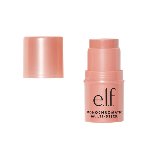 e.l.f. Monochromatic Multi Stick, Luxuriously Creamy & Blendable Color, For Eyes, Lips & Cheeks, Glistening Peach, 0.17 Oz (5 g)