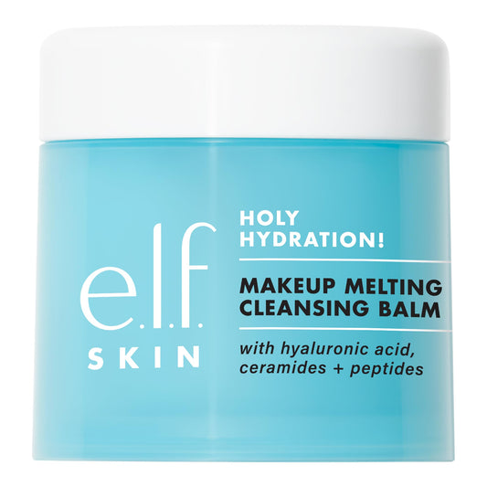 e.l.f. Holy Hydration! Makeup Melting Cleansing Balm JUMBO, Face Cleanser & Makeup Remover, Infused with Hyaluronic Acid to Hydrate Skin, 3.5 Oz