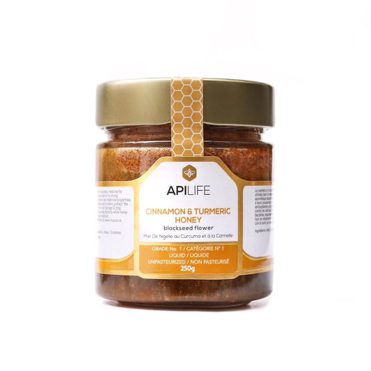 APILIFE - Cinnamon & Turmeric + Blackseed Honey 6x250g