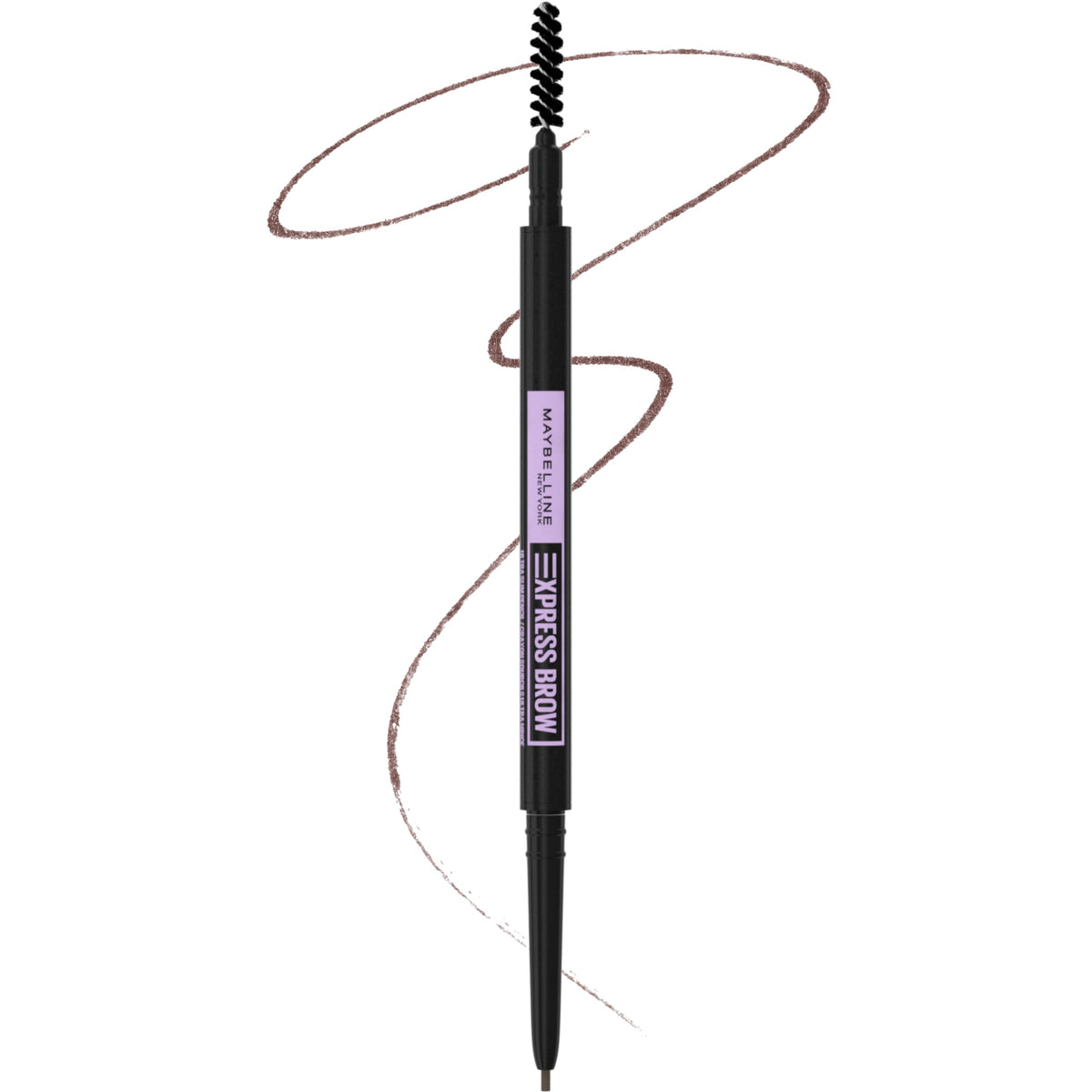 Maybelline New York Brow Ultra Slim Defining Eyebrow Makeup Mechanical Pencil With 1.55 MM Tip & Blending Spoolie For Precisely Defined Eyebrows, Medium Brown, 0.003 oz.