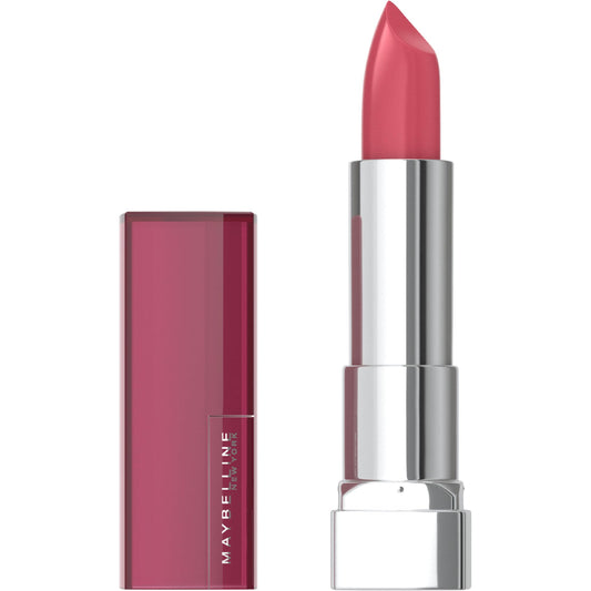 Maybelline Color Sensational Lipstick, Lip Makeup, Cream Finish, Hydrating Lipstick, Nude, Pink, Red, Plum Lip Color, Pink Wink, 0.15 oz; (Packaging May Vary)