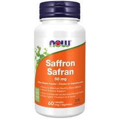 NOW Supplements, Saffron Whole Herb 50 mg with 10% Crocins, 60 Veg Capsules