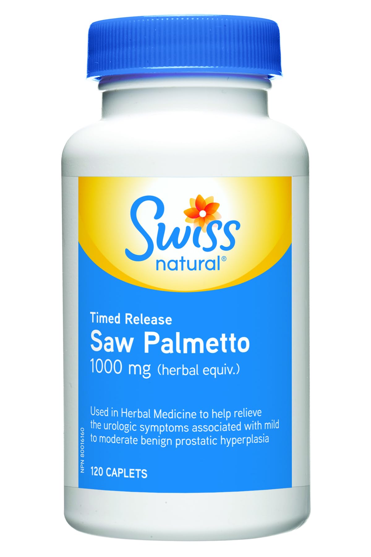 Swiss Natural Saw Palmetto Timed Release 1000mg Caplet 120