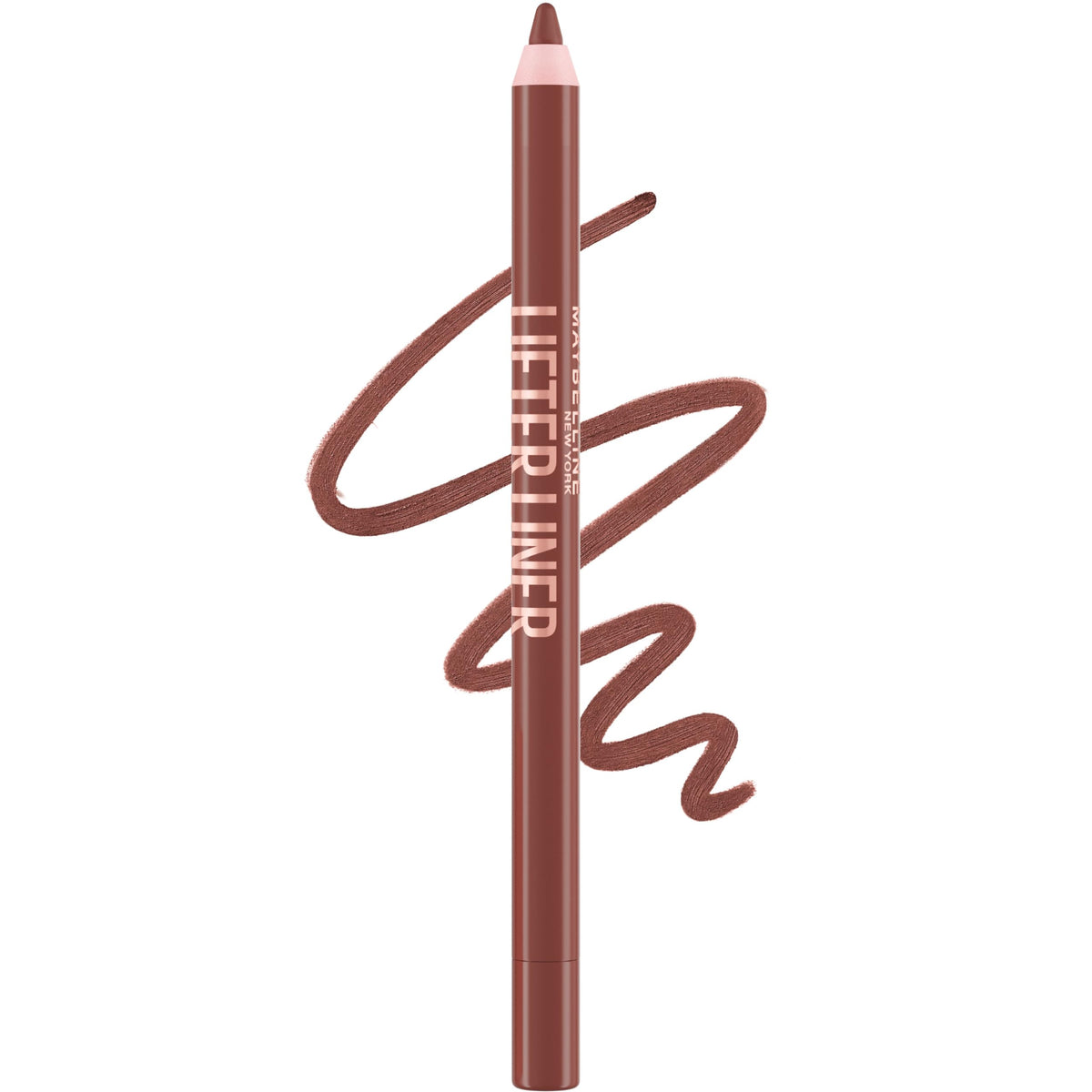 Maybelline Lifter Lip Liner, Long-Lasting, Smooth Glide Application, Hyaluronic Acid, Light Brown Nude, Let's Bounce, 1.2 g