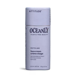 ATTITUDE Oceanly Face Cream Stick, EWG Verified, Plastic-free, Plant & Mineral-Based Ingredients, Vegan & Cruelty-free Beauty Products, PHYTO AGE, Unscented, 8.5 grams