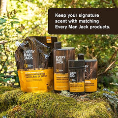 Every Man Jack 2-in-1 Daily Shampoo + Conditioner - Amber + Sandalwood | Nourishing For All Hair Types, Naturally Derived, Cruelty-Free Shampoo and Conditioner Set for Men | 24oz -1 Bottle