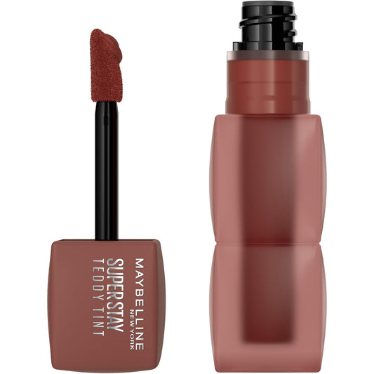 Maybelline Teddy Tint, Lip Stain, Soft Lip Tint, Light Feel, 12Hr Wear, Sheer or Blurred Finish, Mascara Tear