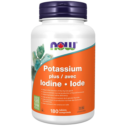 Now Foods Potassium+Iodine 225mcg 180tab