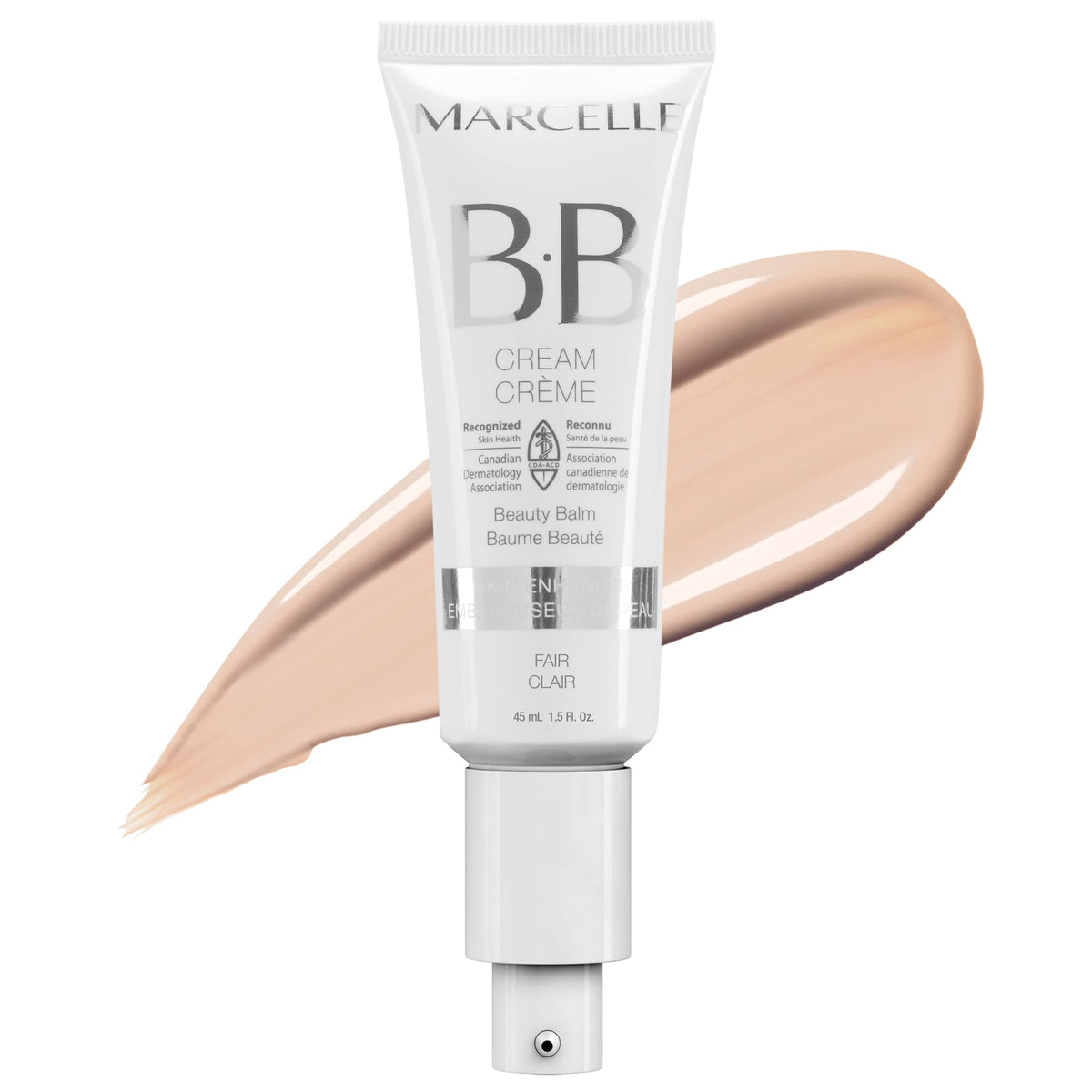 Marcelle BB Cream Beauty Balm, Fair, Tinted Moisturizer, Skin Enhancer, Lightweight, Hydrating, Hypoallergenic, Non-Comedogenic, Fragrance-Free, Paraben-Free, Oil-Free, Cruelty-Free, 45 mL