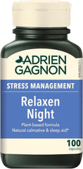 Adrien Gagnon - Relaxen Night Sleep Aid with Valerian Root, Passionflower, and Hops, Natural Calm Sleep and Relaxation, 100 Capsules