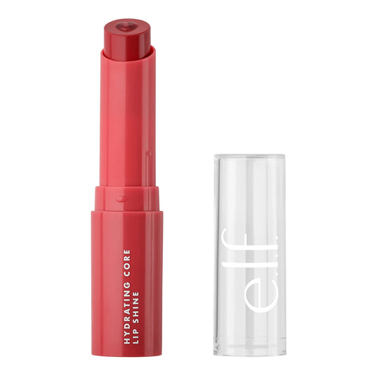 e.l.f. Hydrating Core Lip Shine, Conditioning & Nourishing Lip Balm, Sheer Colour Tinted Lip Moisturizer, Joyful, 0.09 Oz