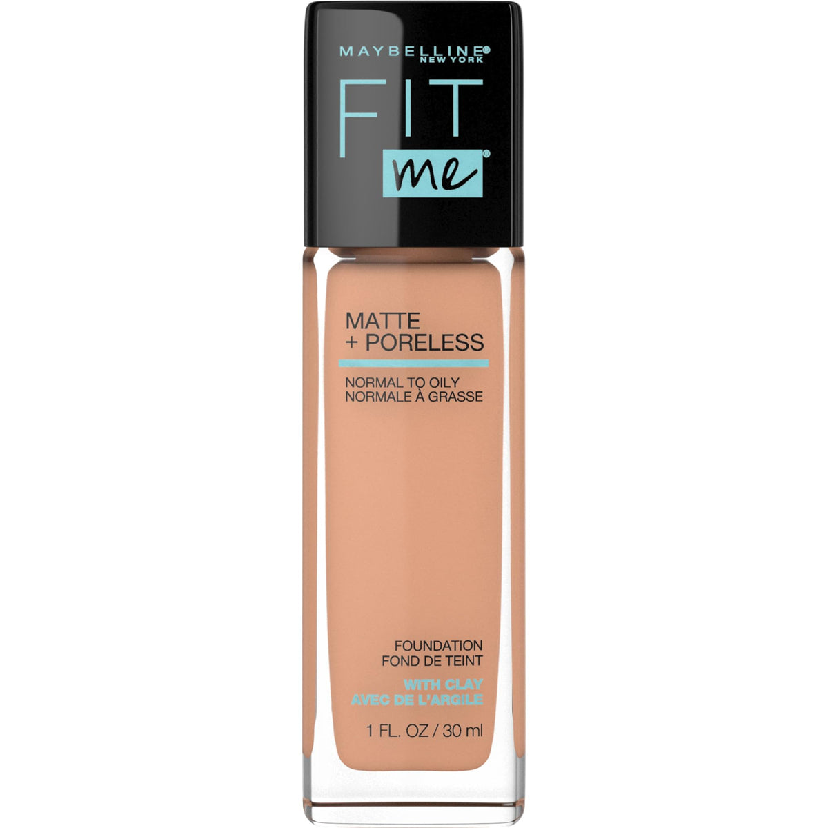 Maybelline New York Fit Me Matte + Poreless Foundation Makeup, Ultra-Lightweight Formula Controls Shine, for Normal to Oily Skin, Classic Beige, 245, 30 ml