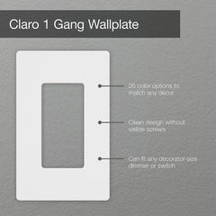 Lutron Claro 1 Gang Decorator/Rocker Wallplate, Matte | SC-1-ST | Stone