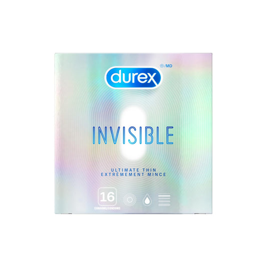 Durex Invisible Ultimate Thin Condoms, 16ct