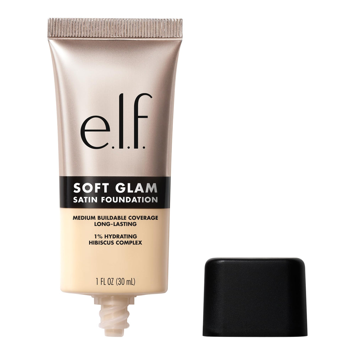 e.l.f. Soft Glam Foundation, Medium Coverage, Long-Lasting & Buildable Foundation For A Smooth, Satin Finish, Vegan & Cruelty-Free, 12 Fair Warm