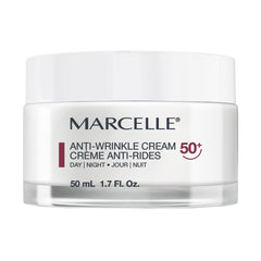 Marcelle Anti-Wrinkle Cream 50+, Day & Night, Anti-Aging Cream with Nourishing Ceramides, Reduces Fine Lines & Wrinkles, Improves Firmness, Fragrance-Free, Hypoallergenic, Cruelty-Free, 50 mL