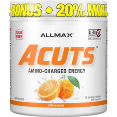 ALLMAX Nutrition - AMINOCUTS (A:CUTS) - Weight-Management BCAA (L-Carnitine + Taurine + Green Coffee) - Arctic Orange - Dye Free - 252 Gram - 36 Servings