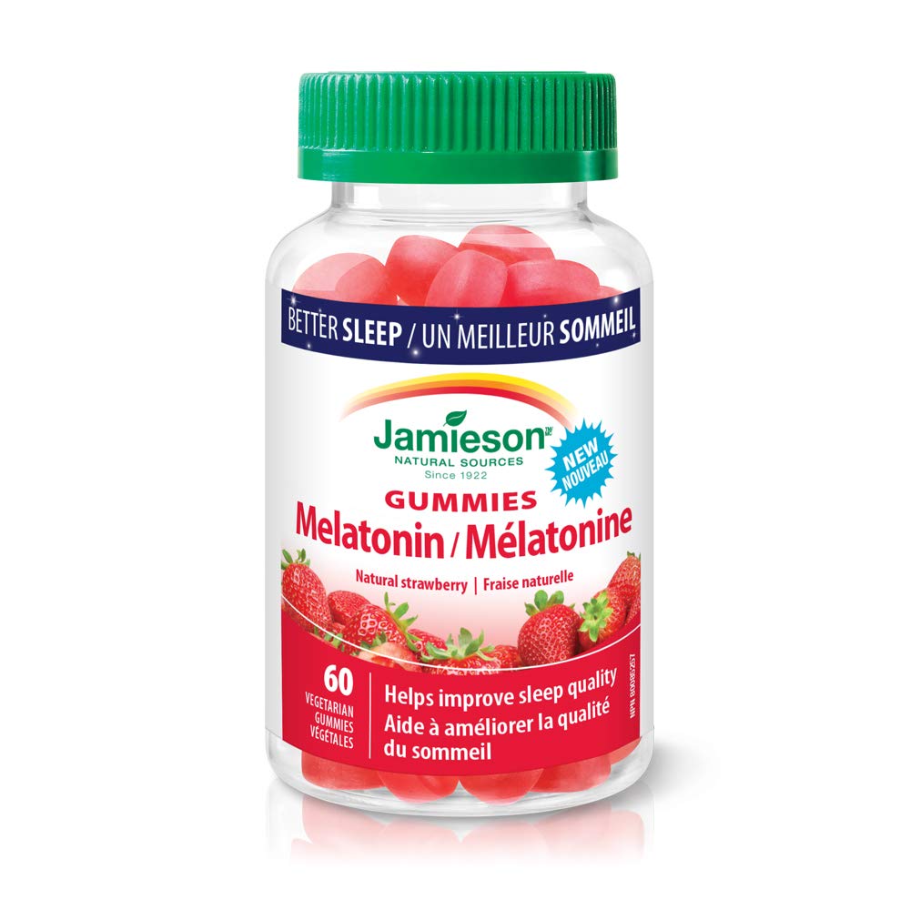 Melatonin 2.5 mg Gummies - Natural Strawberry Flavour, Vegetarian, Non-GMO, Gluten-Free