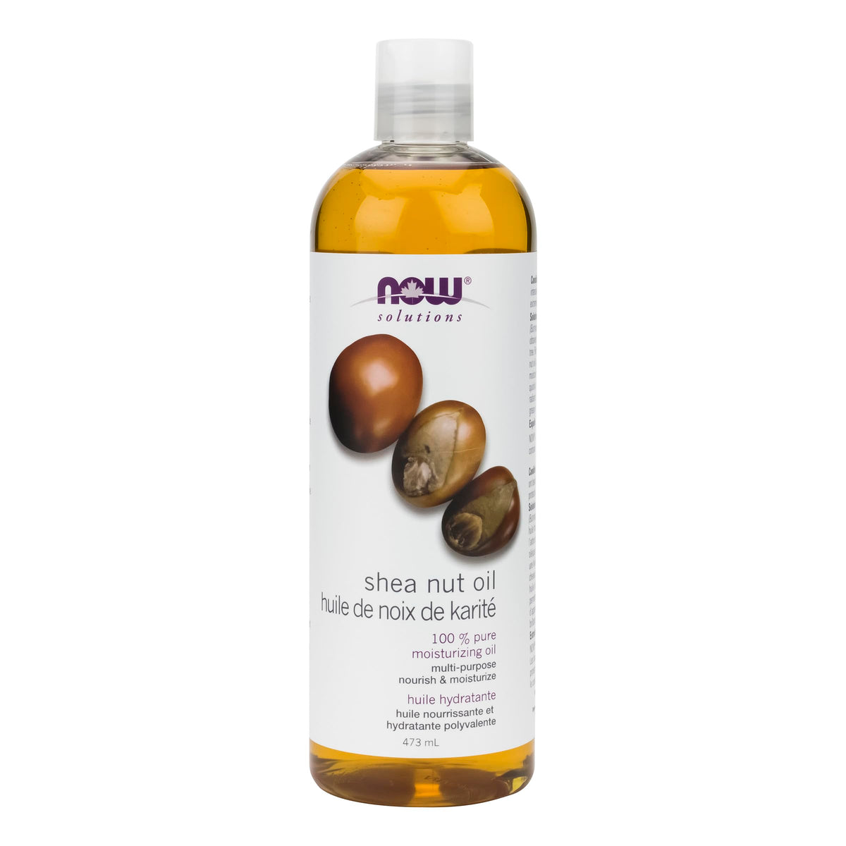 NOW Solutions, Shea Nut Oil, Multi-Purpose Intense Moisturizing Oil for Skin, Scalp and Hair, 473mL