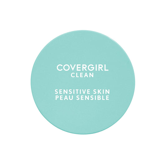 COVERGIRL - Clean Sensitive Pressed Powder, noncomedogenic sensitive formula, free of fragrance, gentle, fresh finish that lasts, 100% Cruelty-Free