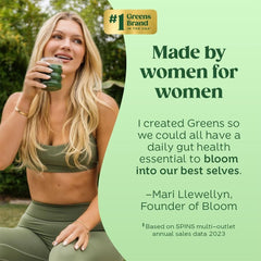 Bloom Nutrition Super Greens Powder Smoothie & Juice Mix - Probiotics for Digestive Health & Bloating Relief for Women, Digestive Enzymes with Superfoods Spirulina & Chlorella for Gut Health (Mango)