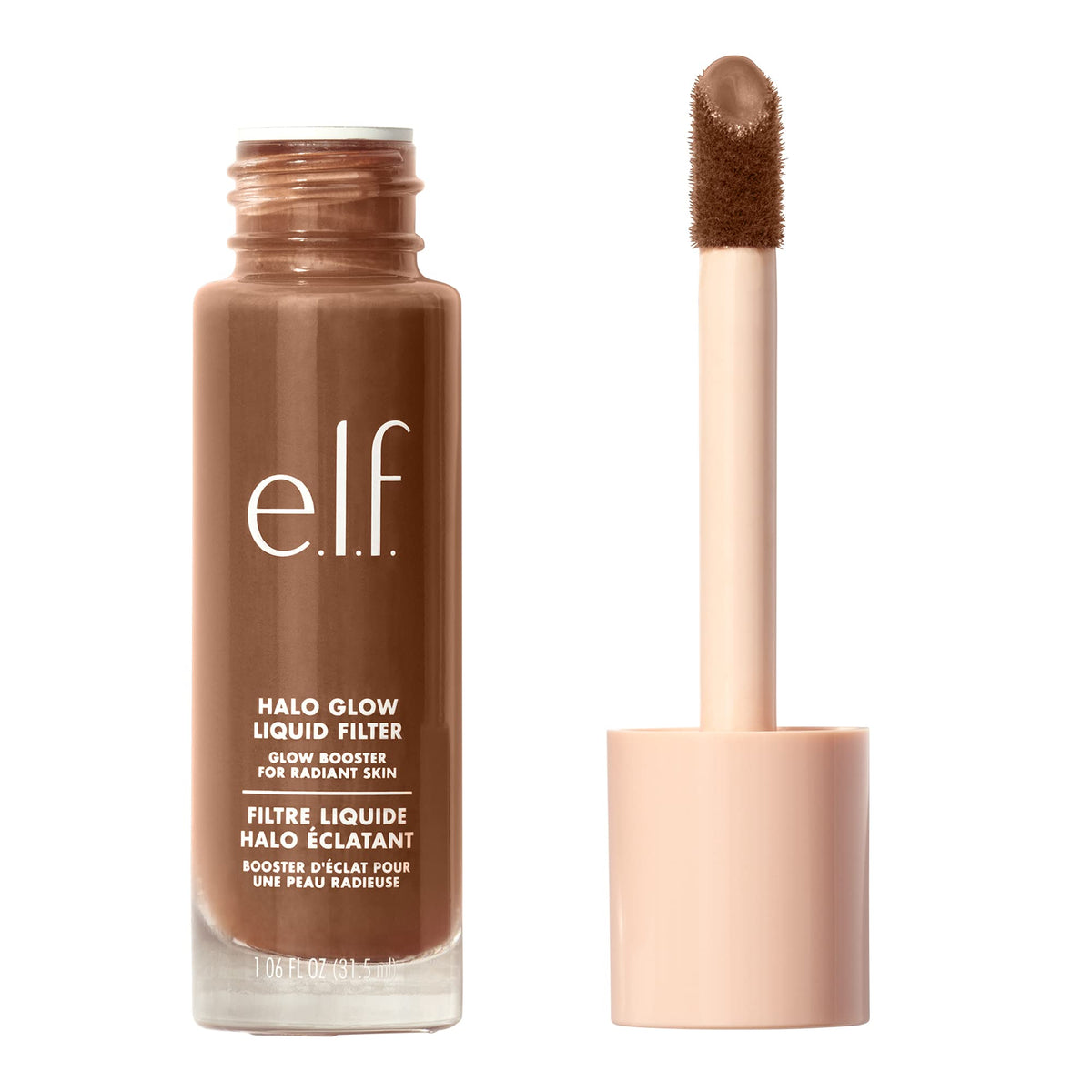 e.l.f. Halo Glow Liquid Filter, Complexion Booster For A Glowing, Soft-Focus Look, Infused With Hyaluronic Acid, Vegan & Cruelty-Free, 7 Deep/Rich