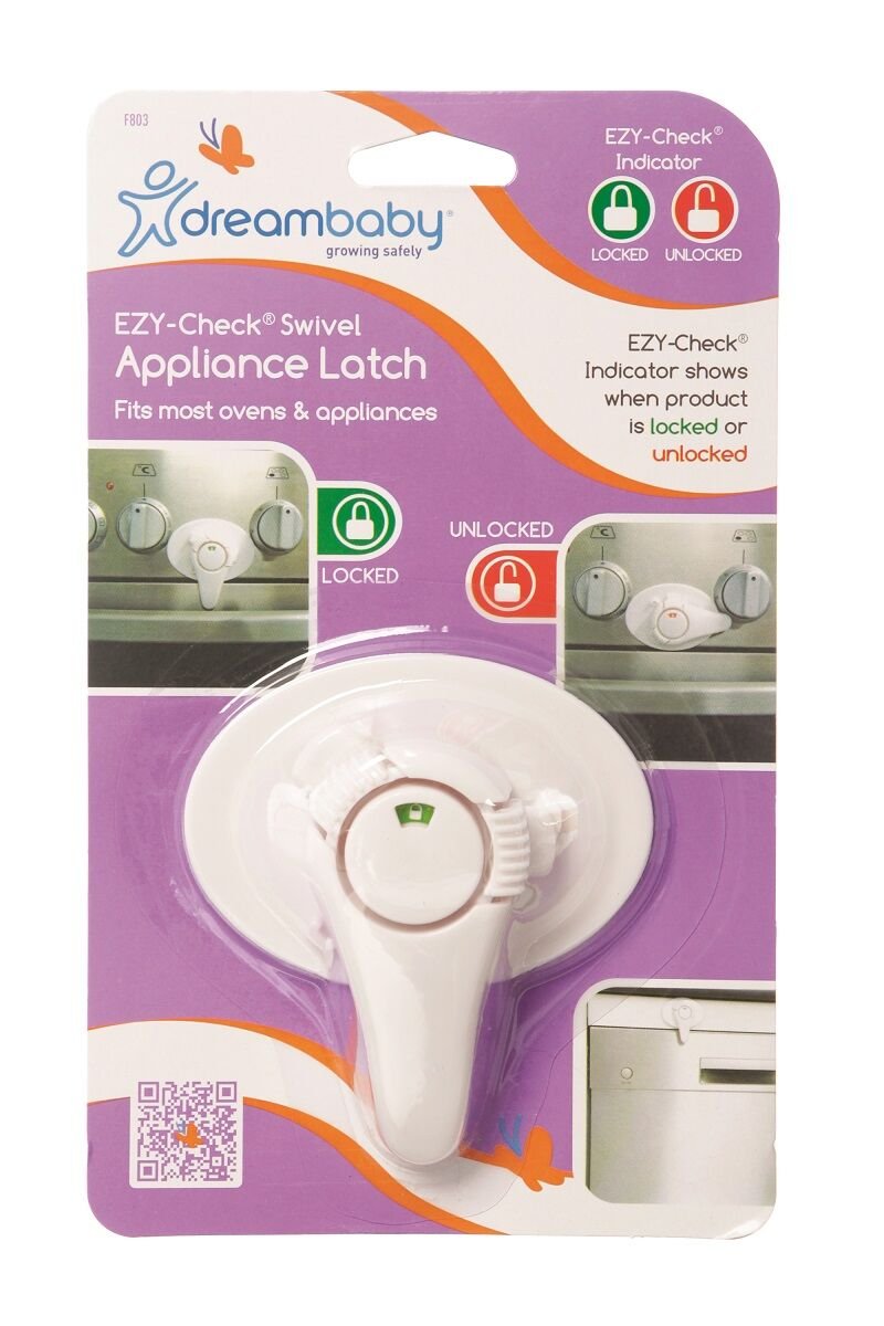 Dreambaby L803 Swivel Oven Lock with EZ-Check Indicator (White)