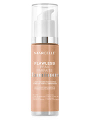 Marcelle Flawless Luminous Light-Infused Foundation, Medium Beige, Medium Coverage, Radiant Finish, Hypoallergenic, Fragrance-Free, Cruelty-Free, Paraben-Free, Non-Comedogenic, Oil-Free, 27 mL