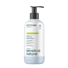 ATTITUDE Hand Soap for Sensitive Skin with Oat, EWG Verified, Dermatologically Tested, Vegan, Extra Gentle, Unscented, 473 mL