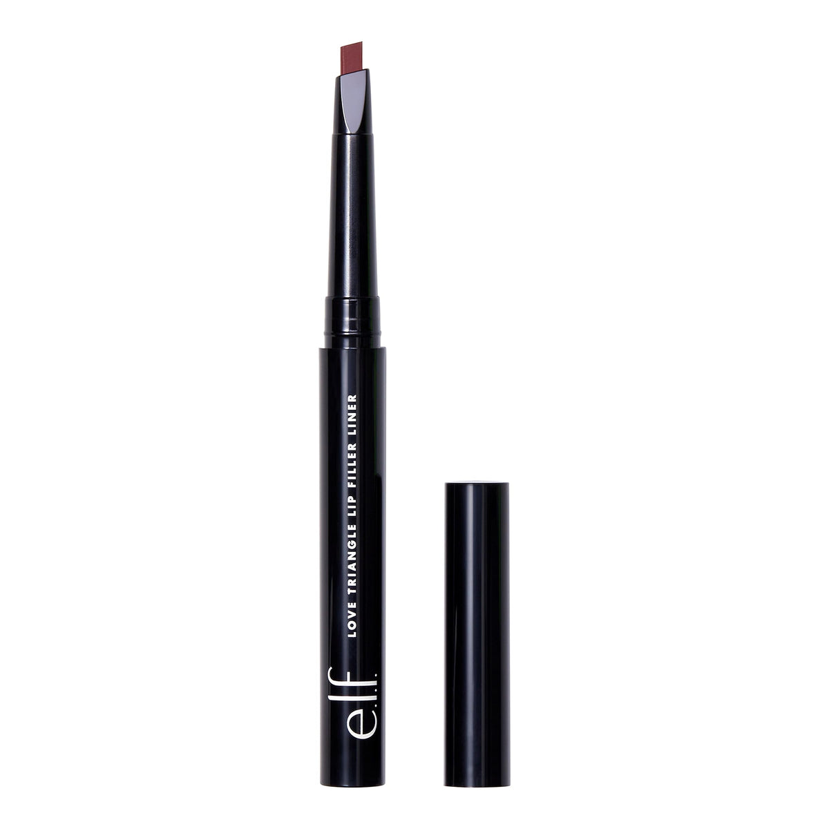 e.l.f. Love Triangle Lip Filler Liner, 2-in-1 Lip Liner Pencil For Sculpting & Filling, Long-Lasting Intense Color, Plum