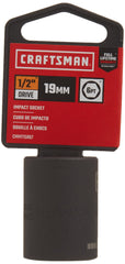 CRAFTSMAN Shallow Impact Socket, Metric, 1/2-Inch Drive, 19mm (CMMT15867)