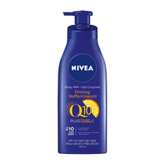 NIVEA Q10+ Firming Body Lotion | With 2 antioxidants : Q10 coenzyme + Vitamin C for healthy looking skin | Quick Absorbing | Firmer Feeling Skin in 10 Days | For Dry to Very Dry Skin