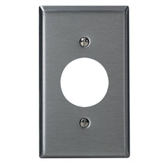 Leviton 84004-40 1-Gang, Single 1.406-Inch Hole Device Receptacle Wallplate, Standard Size, Device Mount (Stainless Steel)