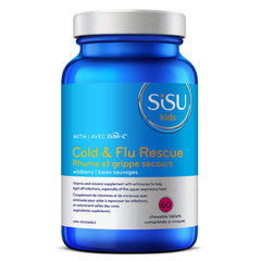 SISU Kids Cold & Flu Rescue, Chewable Berry Flavour | Immune Support to Reduce Severity of Colds and Flus | Made with Echinacea, Zinc, Vitamin C, Vitamin A, and Beta Carotene | Gluten and Dairy Free