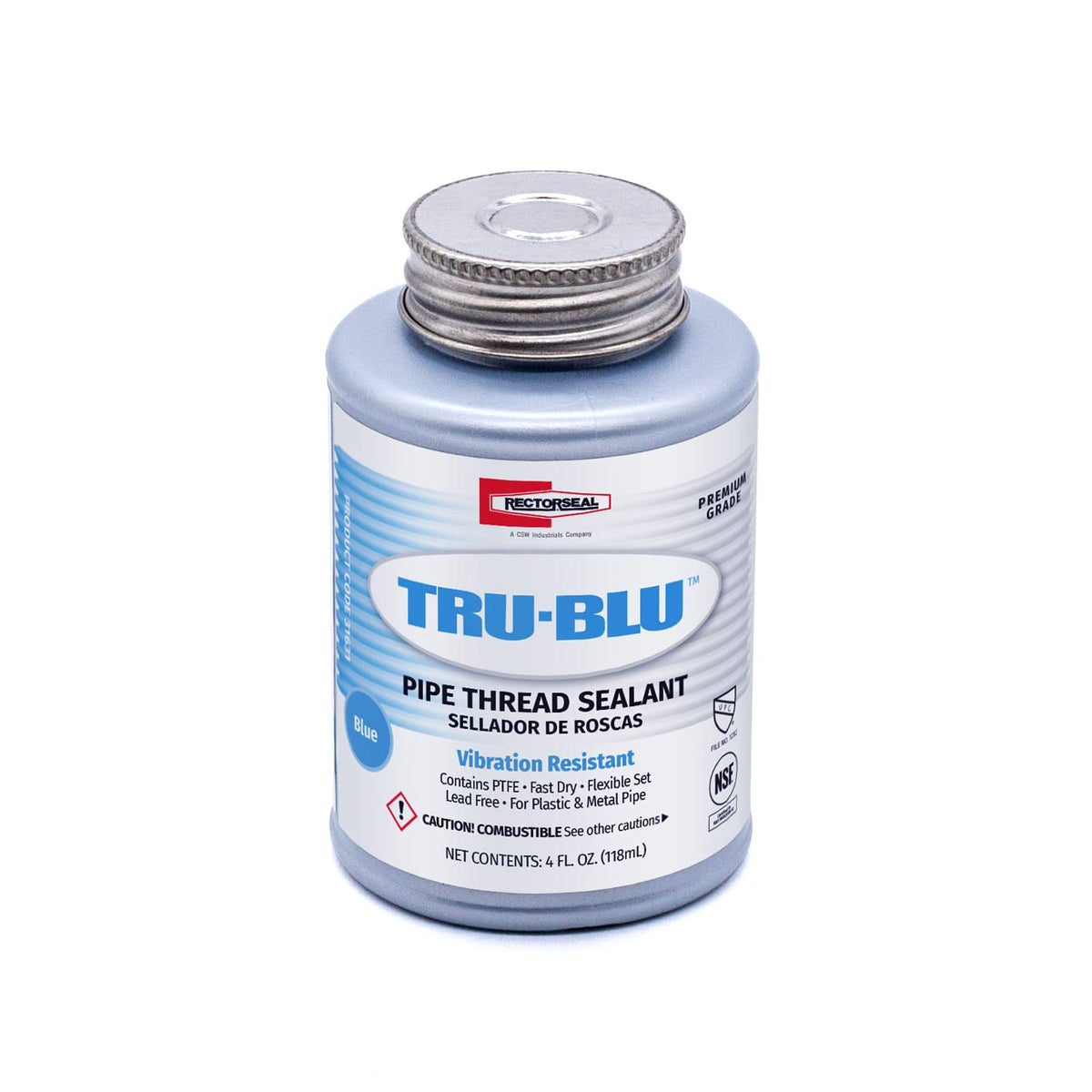 Rectorseal 31631 1/4 Pint Brush Top Tru-Blu Pipe Thread Sealant