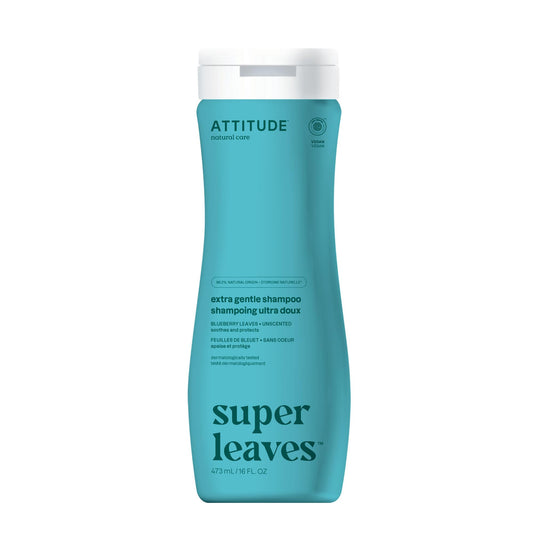 ATTITUDE Extra Gentle Shampoo, EWG Verified, Hypoallergenic, Plant- and Mineral-Based Ingredients, Vegan and Cruelty-free, Unscented, 473 mL