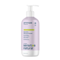 ATTITUDE Body Lotion for Sensitive Skin with Oat and Chamomile, EWG Verified, Dermatologically Tested, Vegan, 473 mL