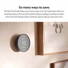 Google Nest Thermostat - Smart Thermostat for Home - Programmable WiFi Thermostat -Snow