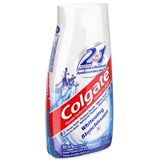 Colgate Liquid Gel 2-in-1 Whitening Toothpaste and Mouthwash, 100 mL