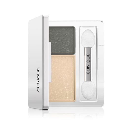 Clinique All About Shadow Duo Eye Shadow Makeup | Safe For Sensitive Eyes, Neutral Territory