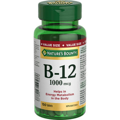 NATURE'S BOUNTY Vitamin B-12, Helps Energy Metabolism, Helps Form Red Blood Cells, Aids Immune System, Prevents Vitamin B-12 Deficiency, Tablets, 86.6 g