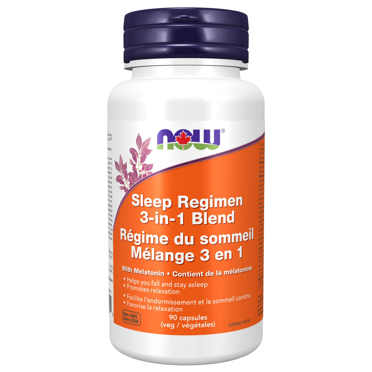 NOW Supplements, Sleep Regimen 3-In-1, With Melatonin, 5-HTP and L-Theanine, Restful Sleep Blend*, 90 Veg Capsules