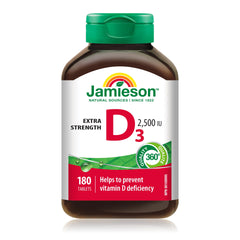 Jamieson Vitamin D 2500IU NEW 180 Tablets