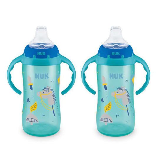 NUK Large Learner Cup, 10 oz (300 mL), 8+ Months, Blue, 2 Pack